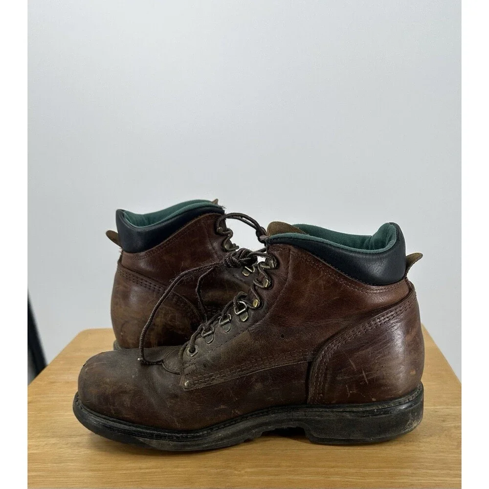 Carolina Boots Mens Size 11 Brown Leather Union Made USA Steel Composite Toe